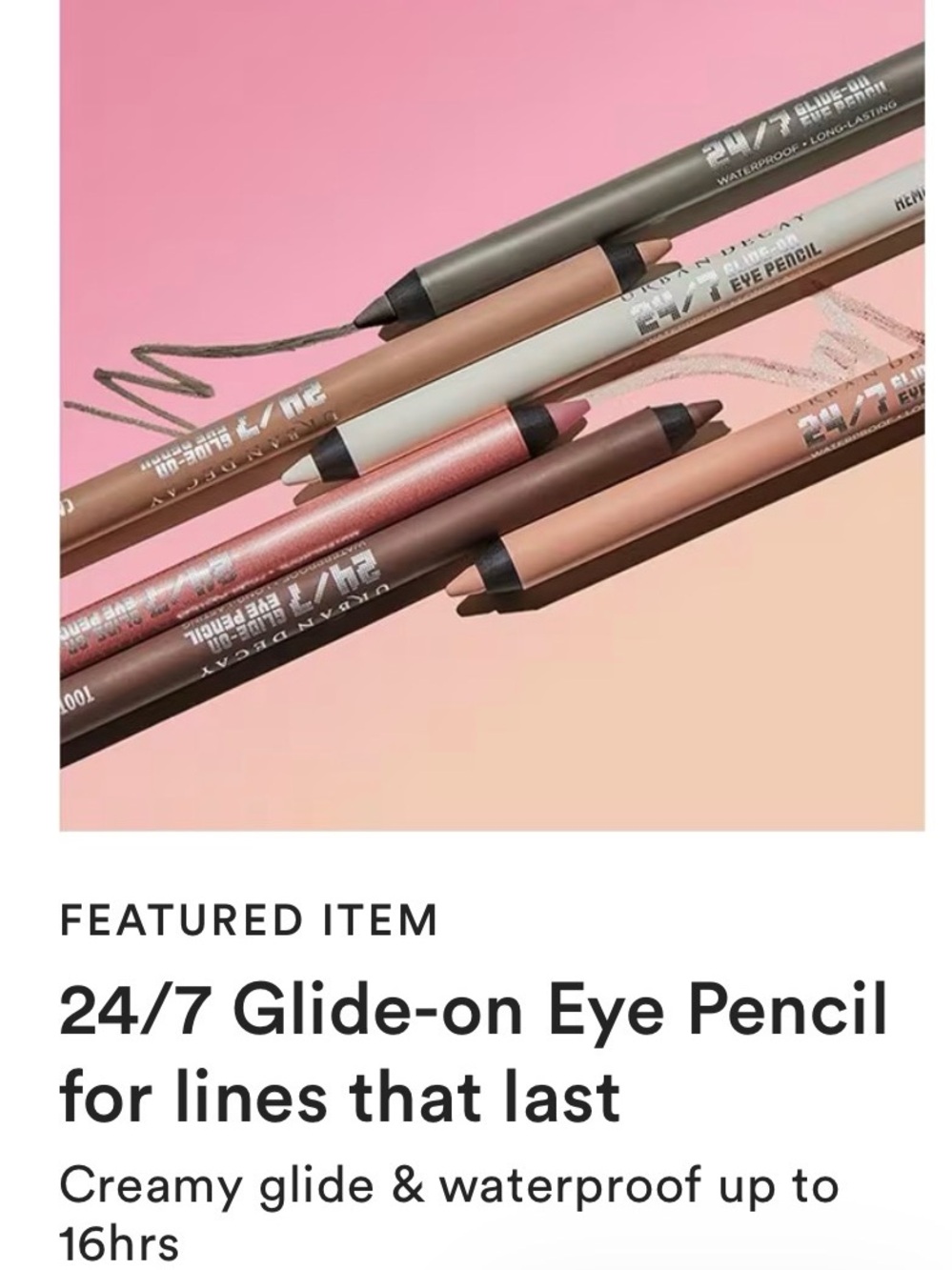 Urban Decay 24/7 Glide-On Eye Pencil waterproof